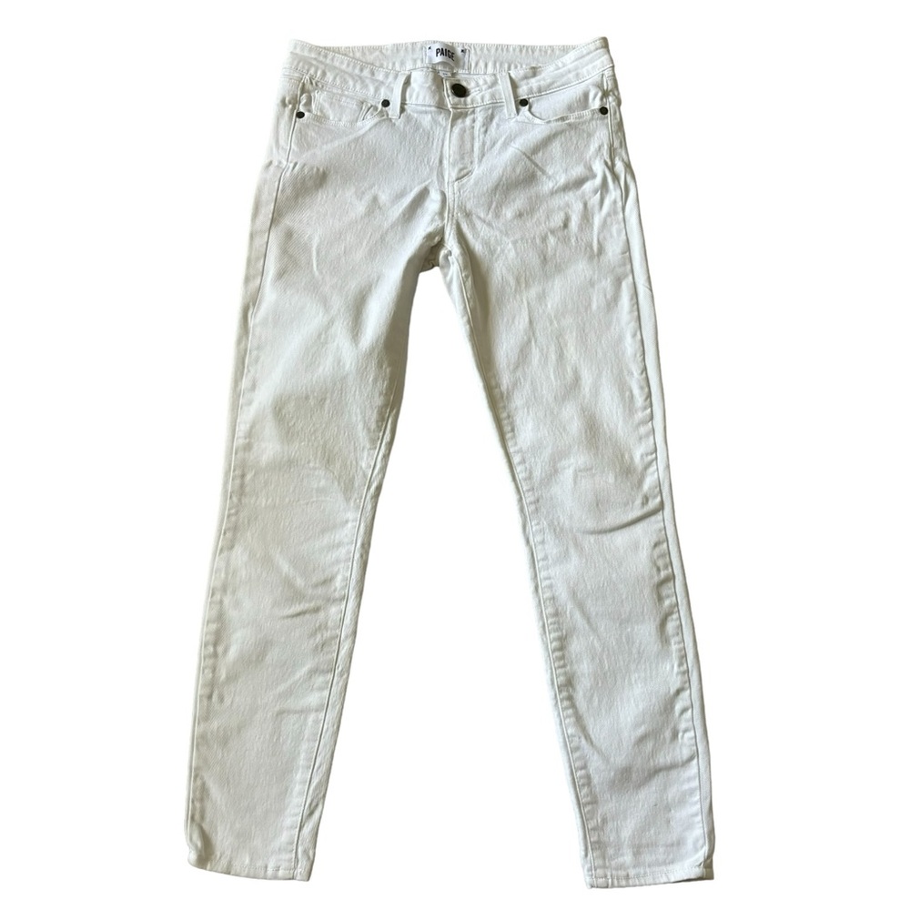 EUC PAIGE Verdugo Ankle Skinny Style DNM656 Optic White Size 6 - Picture 2 of 14